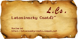 Latosinszky Csató névjegykártya